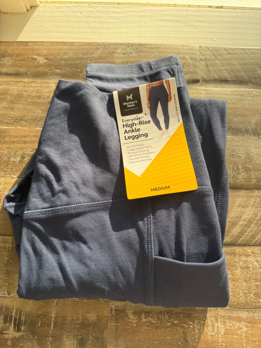 NWT : Member's Mark Navy Women’s High-Rise Ankle Leggings